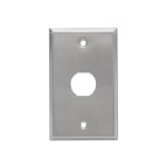 Eaton Tripp Lite Series RJ45 Bulkhead Wall Plate 1 Cutout Industrial Metal Single Gang TAA - Faceplate - wall mountable - RJ-45 - silver - 1-gang - TAA Compliant