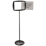 MasterVision Easy-Clean Adjustable Sign Stand, 39 7/16inH x 15 1/4inW, Silver/Black