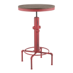 LumiSource Industrial Hydra Bar Table, 43inH x 23-1/2inW x 23-1/2inD, Brown/Red