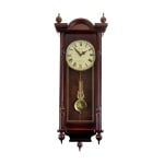 Bedford Clocks Wall Clock, 31inH x 14-1/2inW x 5-1/4inD, Cherry