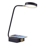 Adesso Conrad AdessoCharge LED Desk Lamp, 19inH, Black