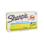 Sharpie Accent Pocket Highlighters, Fluorescent Yellow, Box Of 12