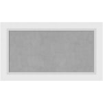 Amanti Art Magnetic Bulletin Board, 28in x 16in, Blanco White Wood Frame