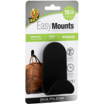 Duck Brand EasyMounts Interior Drywall J Hook - 15 lb (6.80 kg) Capacity - 1.8in Width - 3.5in Length - for Sports Equipment - Black - Matte - 1 Each