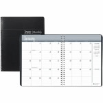 SKILCRAFT Appointment Planner - Monthly - 14 Month - December - January - 1 Month Double Page Layout - 1.50in x 1.50in Block - Wire Bound - Black - Reminder Section, Reference Month, Reference Sheet, Memo Section, Expense Tracking, Ruled Daily Block