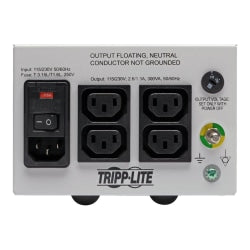 Tripp Lite Isolator Series Dual-Voltage 115/230V 300W 60601-1 Medical-Grade Isolation Transformer, C14 Inlet, 4 C13 Outlets - Transformer - AC 115/230 V - 300 Watt - 300 VA - output connectors: 4 - white