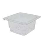 Cambro 1/6 Size Camwear Colander Food Pan, Clear