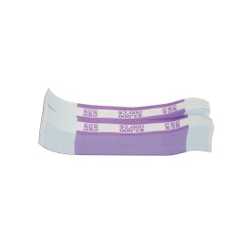 Currency Straps, Violet, $2,000, Pack Of 1,000