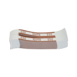 Pap-R Currency Straps, Brown, $5000, Pack Of 1,000