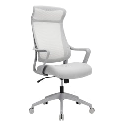 VARI Ergonomic Nylon High-Back Task Chair With Headrest, Gray