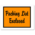 Tape Logic "Packing List Enclosed" Envelopes, Full Face, 4 1/2in x 6in, Orange, Pack Of 1,000