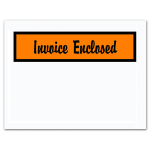 Tape Logic "Invoice Enclosed" Envelopes, Panel Face, 4 1/2in x 6in, Orange, Pack Of 1,000