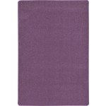 Joy Carpets Kid Essentials Solid Color Rectangle Area Rug, Endurance, 12ft x 6ft, Purple