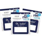 Barker Creek Name Tags, 2-3/4in x 3-1/2in, Oh Hello!, 45 Name Tags Per Pack, Case Of 3 Packs