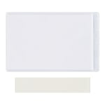 SUPERSCAN Press-On Vinyl Envelopes, 5in x 8in, Clear, Pack Of 50 Envelopes