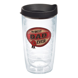 Tervis Hallmark Best Dad Ever Tumbler With Lid, 16 Oz, Clear