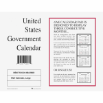 Unicor Monthly Wall Calendar - Monthly - 2025 - 2025 - Wall Mount - White - Perforated, Foldable, Three Month Calendar - 10 / Pack