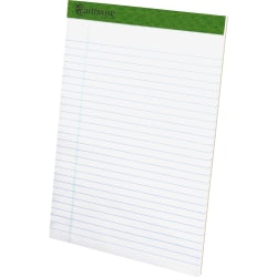 Business Source Premium Writing Pad - 5in x 8in - Canary Paper - Tear Proof, Sturdy Back, Bleed-free - 1 Dozen