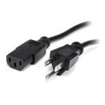 StarTech.com 15 ft Standard Computer Power Cord - NEMA5-15P to C13