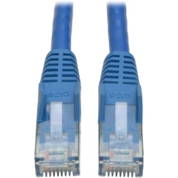 Tripp Lite Cat6 Gigabit Snagless Molded Patch Cable, 1ft, Blue, Pack Of 50