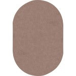 Joy Carpets Kids Essentials Oval Area Rug, Endurance, 6ft x 9ft, Taupe