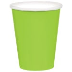 Amscan 68015 Solid Paper Cups, 9 Oz, Kiwi Green, 20 Cups Per Pack, Case Of 6 Packs