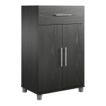 Ameriwood Home Camberly 2-Door/1-Drawer 24inW Base Cabinet, Black