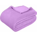 Sedona House Premium Microfiber Velvet Plush Flannel Throw Blanket, 90in x 90in Full/Queen, Purple