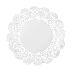 Hoffmaster Cambridge Lace Doilies, 4in, White, Case Of 1,000 Doilies