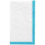 Amscan Premium Buffet Napkins, 7-3/4in x 4-1/2in, Caribbean Blue