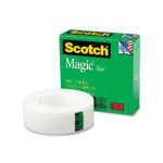 Scotch Magic Tape, 0.75in x 83.33ft, Clear