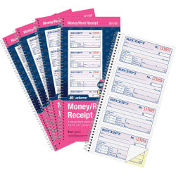 Adams Manifold Receipt Book, 2 Parts, 2-3/4in x 7-1/4in