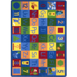 Joy Carpets Kids Essentials Rectangle Area Rug, Around the Block II, 5-1/3ft x 7-33/50ft, Multicolor