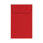 LUX Coin Envelopes, #1, Gummed Seal, Ruby Red, Pack Of 50