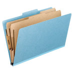 Pendaflex Pressboard Classification Folders, 8 1/2in x 11in, Letter Size, Sky Blue, Box Of 10 Folders