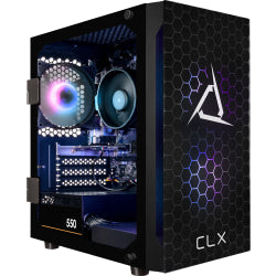 CLX SET Gaming Desktop PC, AMD Ryzen 5, 8GB Memory, 500GB Solid State Drive, Windows 11