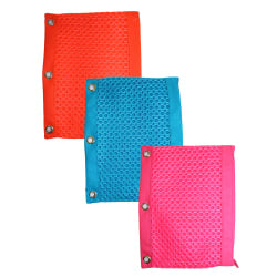 Inkology Neon Mesh Fashion Binder Pencil Pouches, 10in x 7in, Assorted Colors, Pack Of 6 Pouches