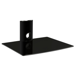 Mount-It! MI-801 Floating Wall Shelf For A/V Components, 8inH x 17-1/2inW x 14inD, Black