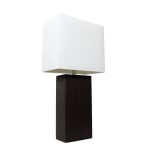 Lalia Home Lexington Table Lamp, 21inH, White/Black