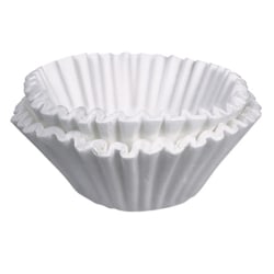 BUNN Flat-Bottom Commercial Coffee Filters, 12 Cup, White, Pack Of 500