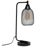 Lalia Home Industrial Mesh Desk Lamp, 19inH, Black