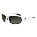 Ergodyne Skullerz Safety Glasses, Odin, White Frame, Smoke Lens