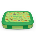 Bentgo Kids Prints 5-Compartment Lunch Box, 2inH x 6-1/2inW x 8-1/2inD, Safari