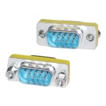 4XEM DB9 Serial 9-Pin Male To Male Adapter - 1 x 9-pin DB-9 Serial - Male - 1 x 9-pin DB-9 Serial - Male - Silver, Yellow