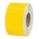 Partners Brand Color Thermal Labels, THL130YW, Rectangle, 4in x 6in, Yellow, 1,000 Labels Per Roll, Pack Of 4 Rolls