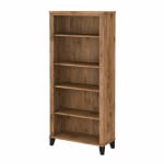 Bush Business Furniture Somerset 66inH 5-Shelf Bookcase, Fresh Walnut, Standard Delivery