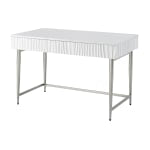 Coast to Coast Miranda 48inW Writing Desk, Waves Glossy White