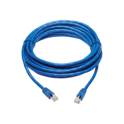 Tripp Lite Cat6a Patch Cable F/UTP Snagless w/ PoE 10G CMR-LP Blue M/M 20ft - 20 ft Category 6a Network Cable - 1.25 GB/s - Shielding - Blue