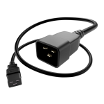 Unirise Power cable - IEC 60320 C20 to IEC 60320 C19 - AC 250 V - 2 ft - black