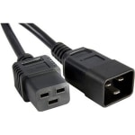 Unirise High End Data Center Rated Power Cord - For Rack - 12 Gauge - 250 V AC / 20 A - Black - 3 ft Cord Length - IEC 60320 C19 / IEC 60320 C20 - 1